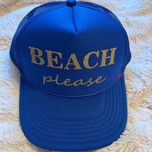 Blue Mesh Trucker Hat with Yellow Undervisor - Mother Trucker & Co.